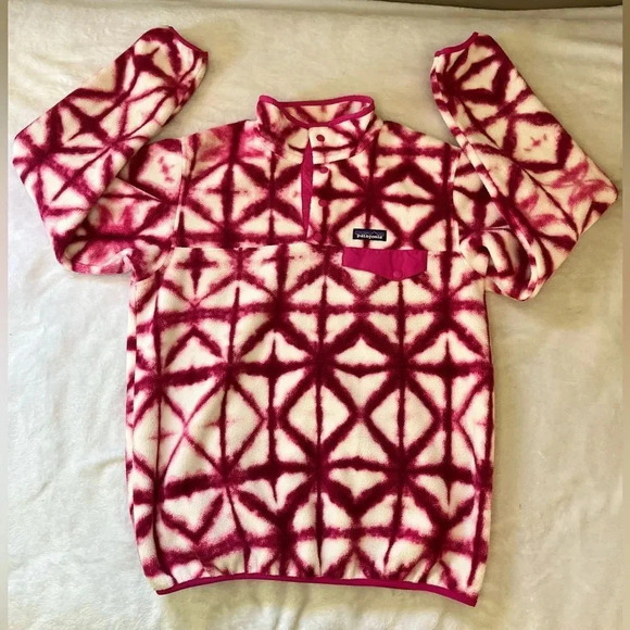 Patagonia Synchilla Tie-Dye Snap-T Fleece Diamond Dancer M | Winter Cozy Gift - Picture 8 of 8